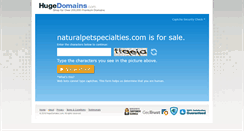 Desktop Screenshot of naturalpetspecialties.com