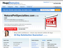 Tablet Screenshot of naturalpetspecialties.com